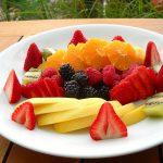 Image of a plate of healthy colourful fruit
